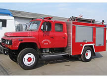 東風140尖頭干粉消防車